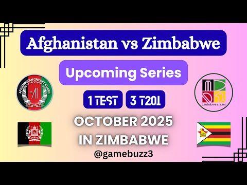 Afghanistan vs Zimbabwe series schedule October 2025 #test #t20i #series #schedule #fixture 