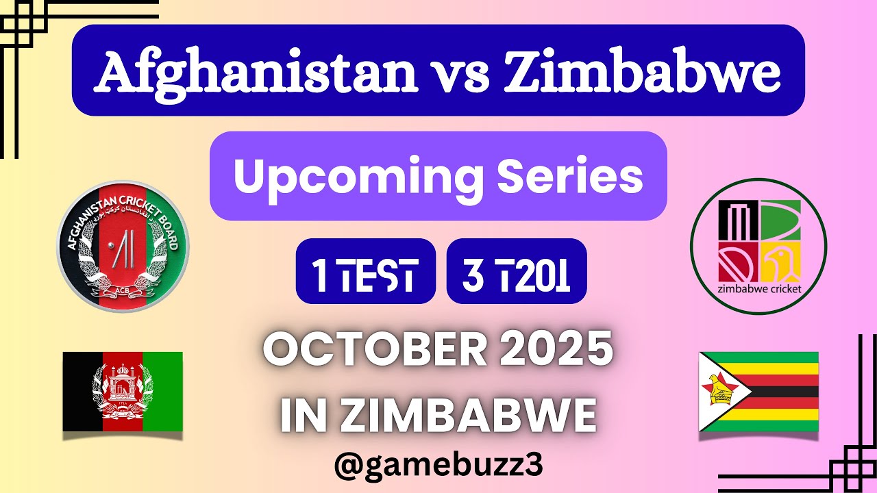 Afghanistan vs Zimbabwe Series Schedule 2025 π | Test & T20I Fixtures Revealed