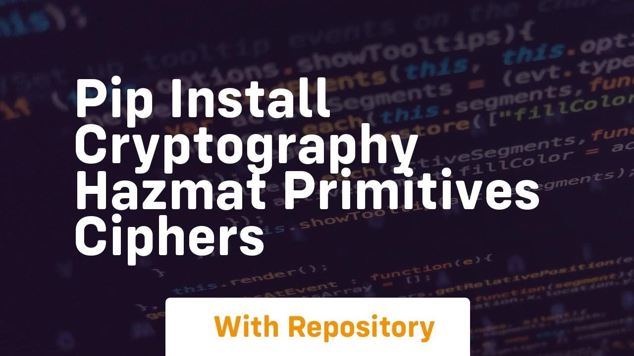 Installing Cryptography Library for Python
