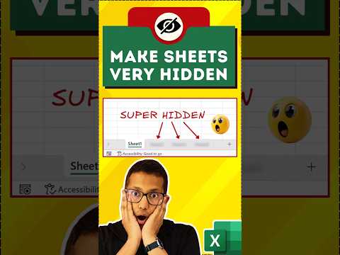 🤯 Super Trick to Hide Excel Sheets that can't be Unhidden Easily #exceltricks #shorts