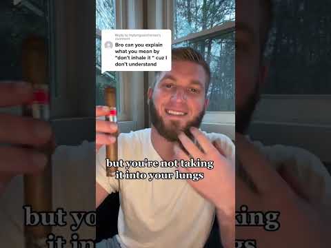 Cigar 101: What does “not inhaling” a cigar mean? #cigars #cigar101 #cigar #gentleman #luxury