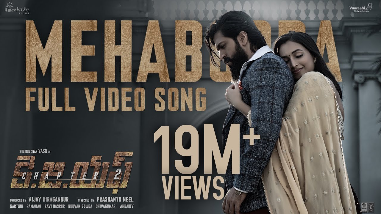 Mehabooba Song from KGF Chapter 2 Telugu 🎬