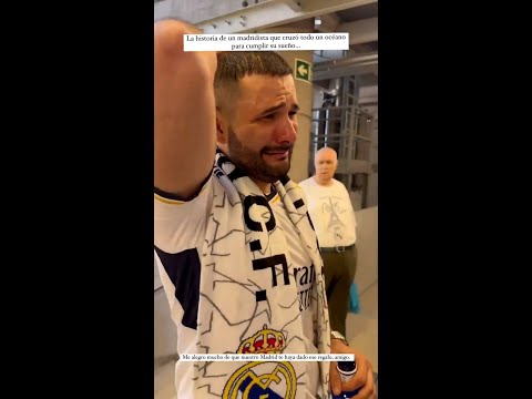 La VIRAL REACCIÓN de un MADRIDISTA visitando por PRIMERA VEZ el BERNABÉU