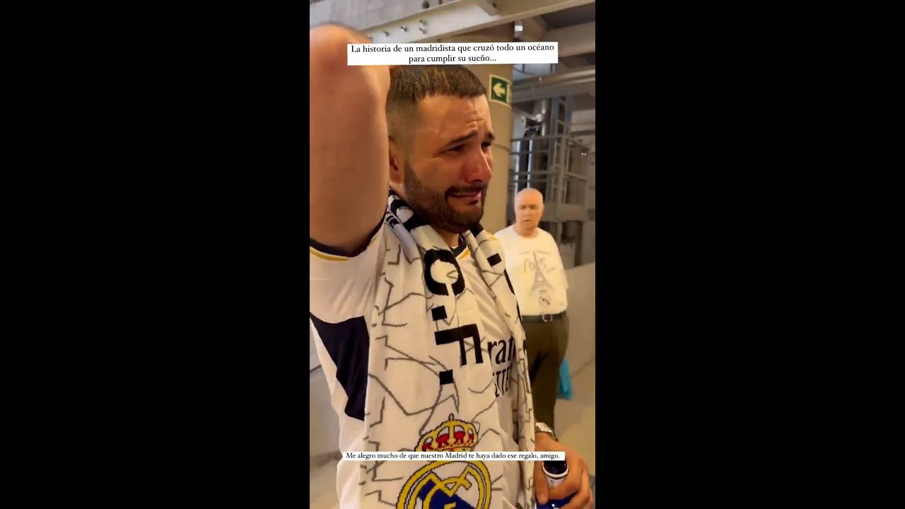 Reacción viral de un madridista al visitar por primera vez el Bernabéu