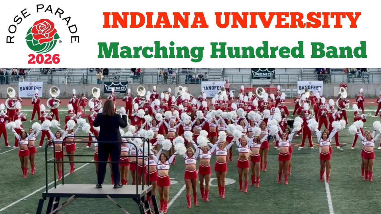 Indiana University Marching Hundred at Rose Parade 2026 🎺
