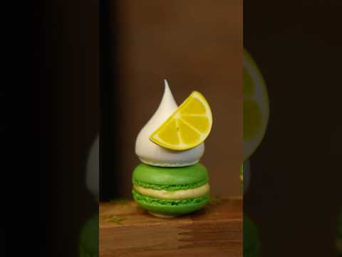 Macaron de limão e manjericão #masterchef #pastry