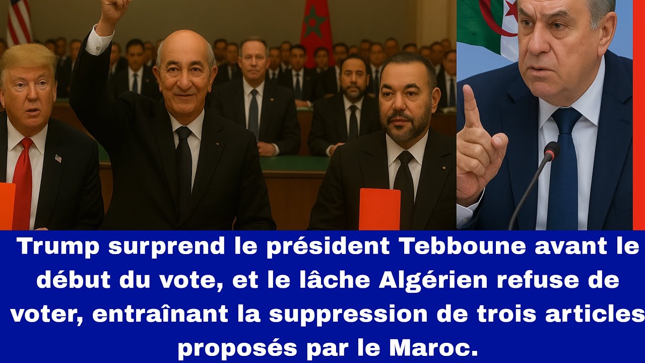 Tensions au Conseil de Sécurité : l'Algérie bloque le vote, le Maroc perd trois articles clés 🇩🇿