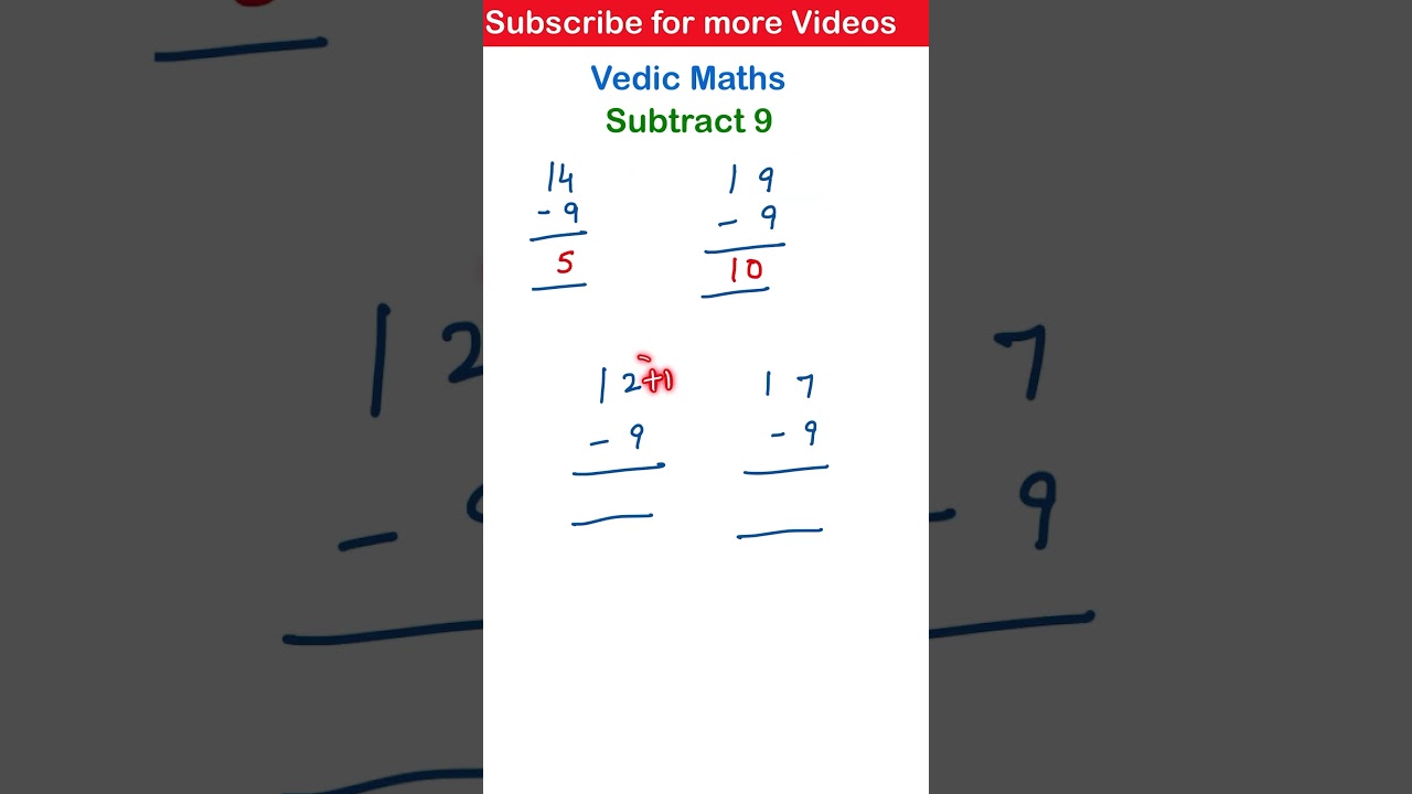 Master Vedic Maths: Quick Subtraction Tricks & Fast Calculations 🧮