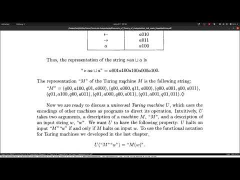 Teoria da Computação - Máquina de Turing Universal