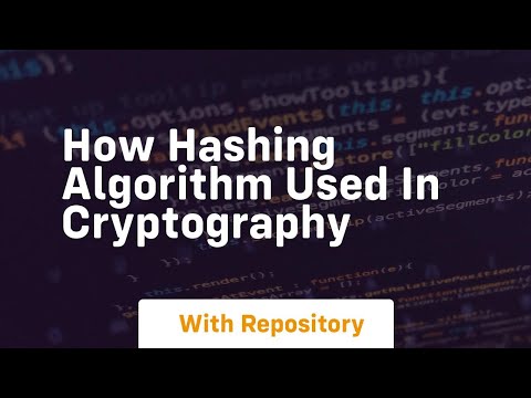 how hashing algorithm used in cryptography