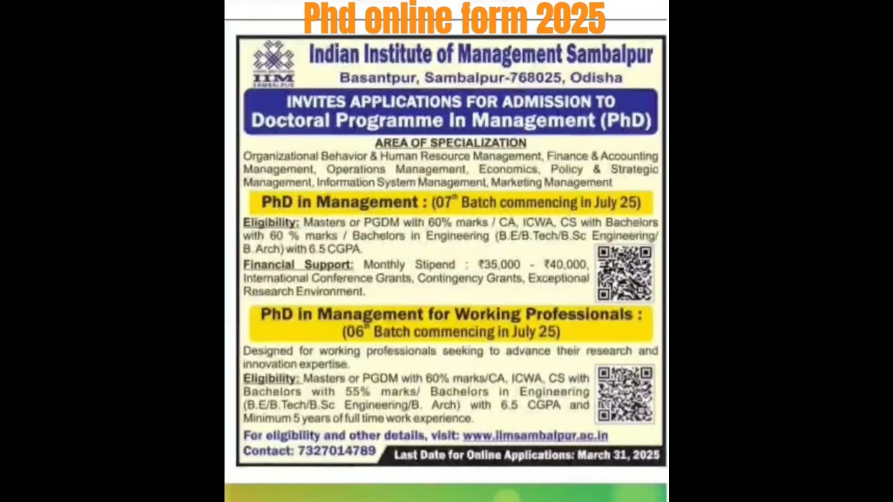 Online PhD Application 2025 📚