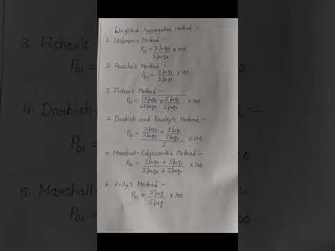 Index Numbers-1 , method of constructing Index Number.