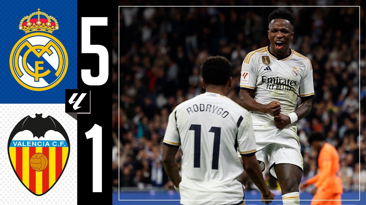 Real Madrid Dominates Valencia 5-1 | LaLiga 2023/24 Highlights