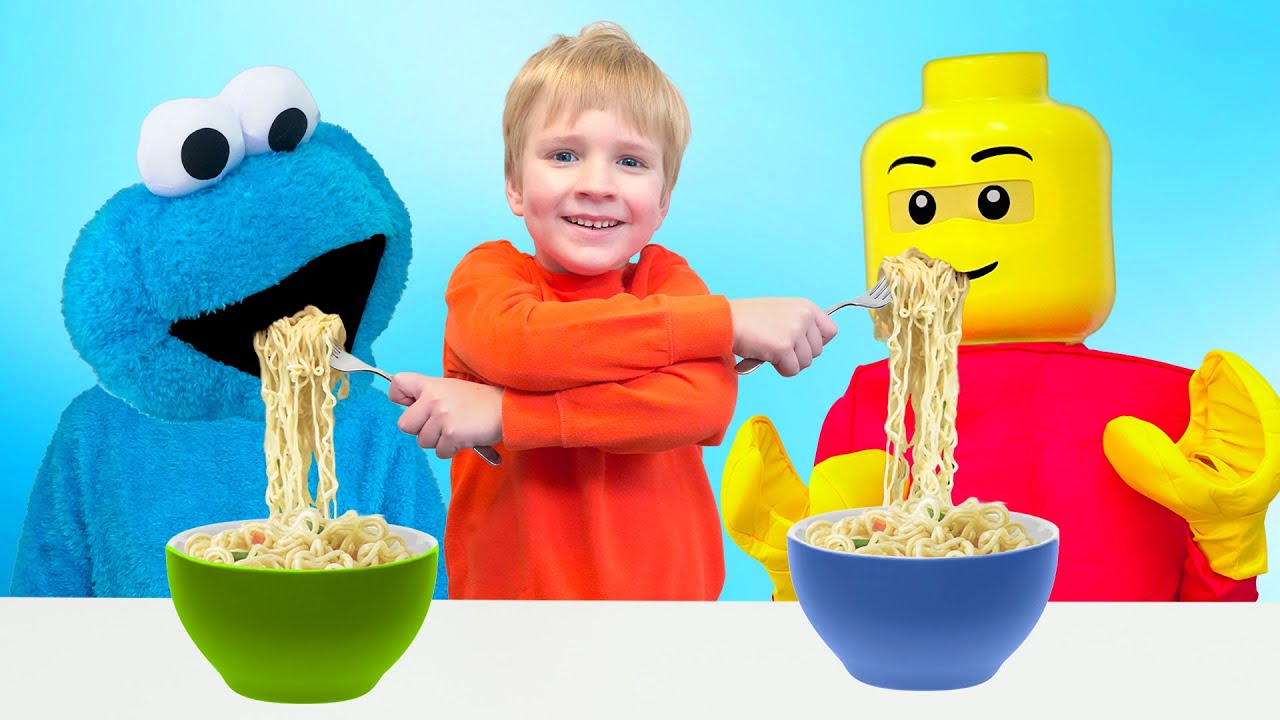 Arthur & Amelia's Fun Cleanup Adventure with Lego Man & Cookie Monster! 🧸