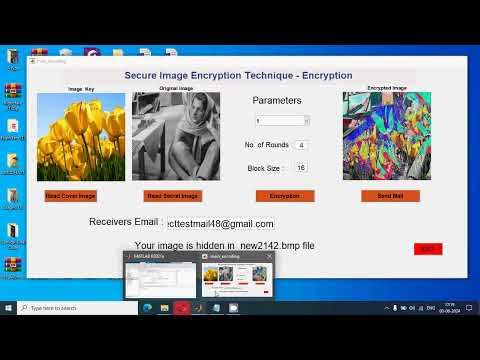 Secure Image Encryption Technique Using Matlab #steganography #mail #finalyearprojects