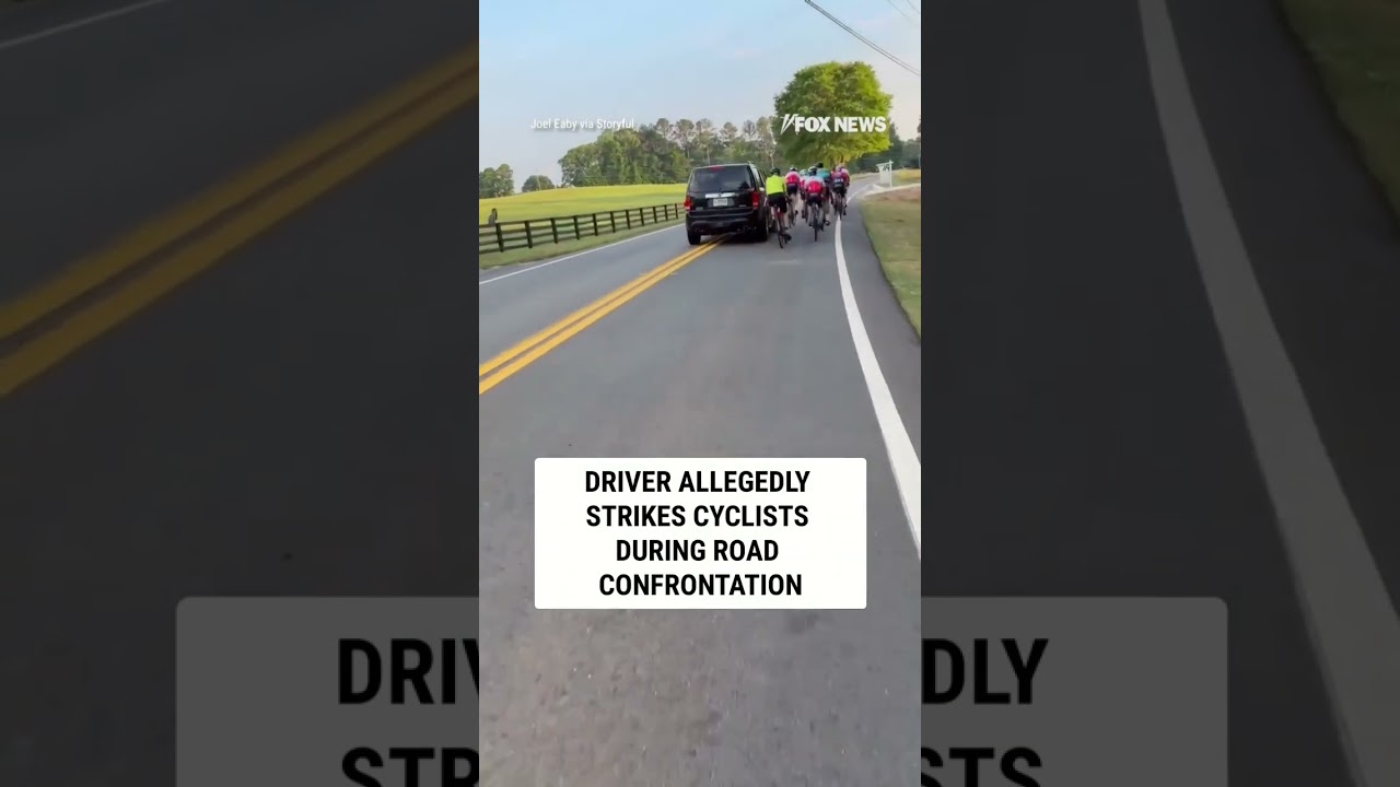 Driver allegedly STRIKES cyclists during road confrontation #foxnews #news #us #fox
