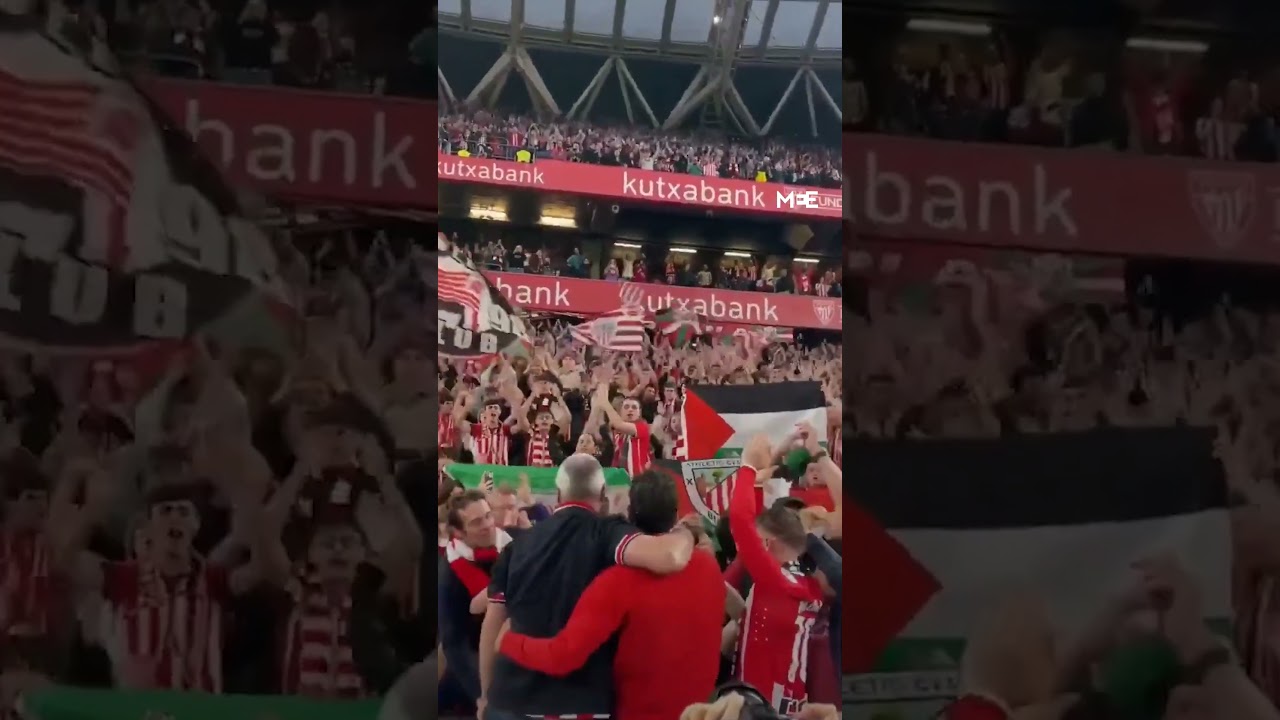 Athletic Bilbao Fans Show Support for Palestine 🇵🇸