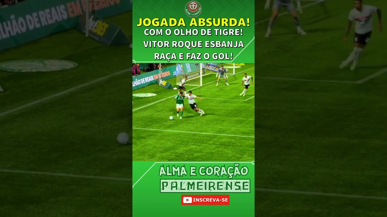 FOI INCRÍVEL ESSA JOGADA DO VITOR ROQUE NO GOL DO PALMEIRAS
