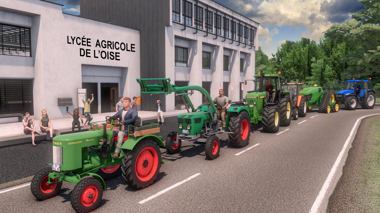 Défilé en Tracteur jusqu'au Lycée Agricole 🚜