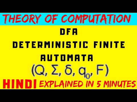 DFA Deterministic Finite Automata Definition Explained with Examples in Hindi Theory Of Computation