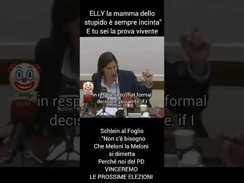 ELLY LA MELONI LA MANDEREMO A CASA NON NON CE BISOGNO CHE Si dimetta 😂😂😂😂😂