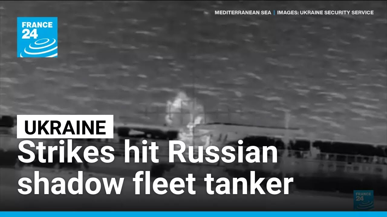 Ukraine Hits Russian Shadow Fleet Tanker in Mediterranean 🚢