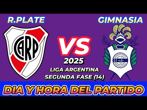 RIVER PLATE VS GIMNASIA CUANDO JUEGAN FECHA HORARIO DÍA Y HORA EN VARIOS PAÍSES