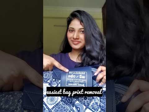 Easiest bag print removal! ThatAmbivertGirl #hack #lifehacks #viral #viralshorts #ytshorts #diy