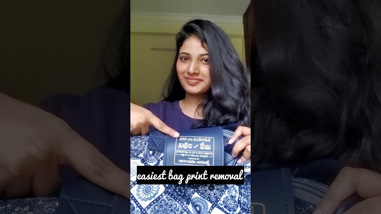 Quick & Easy Bag Print Removal Trick ✨