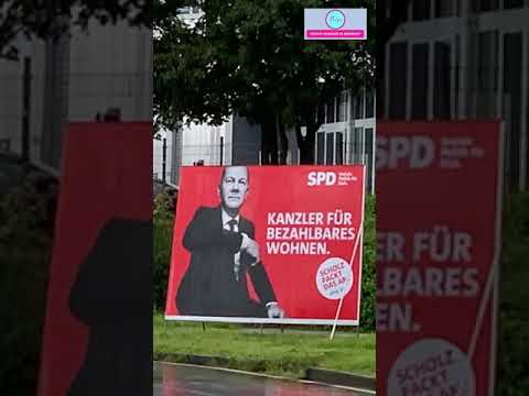 German Elections campaign2021, Big hoardings of different political parties #Shorts