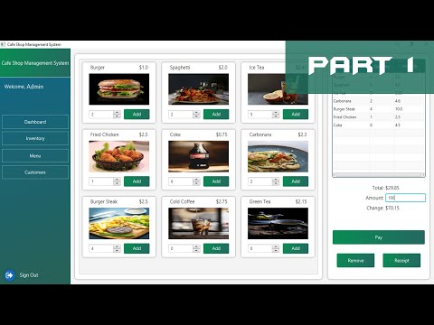JavaFX Tutorial Part (1/6) - Cafe Shop Management System with Source Code