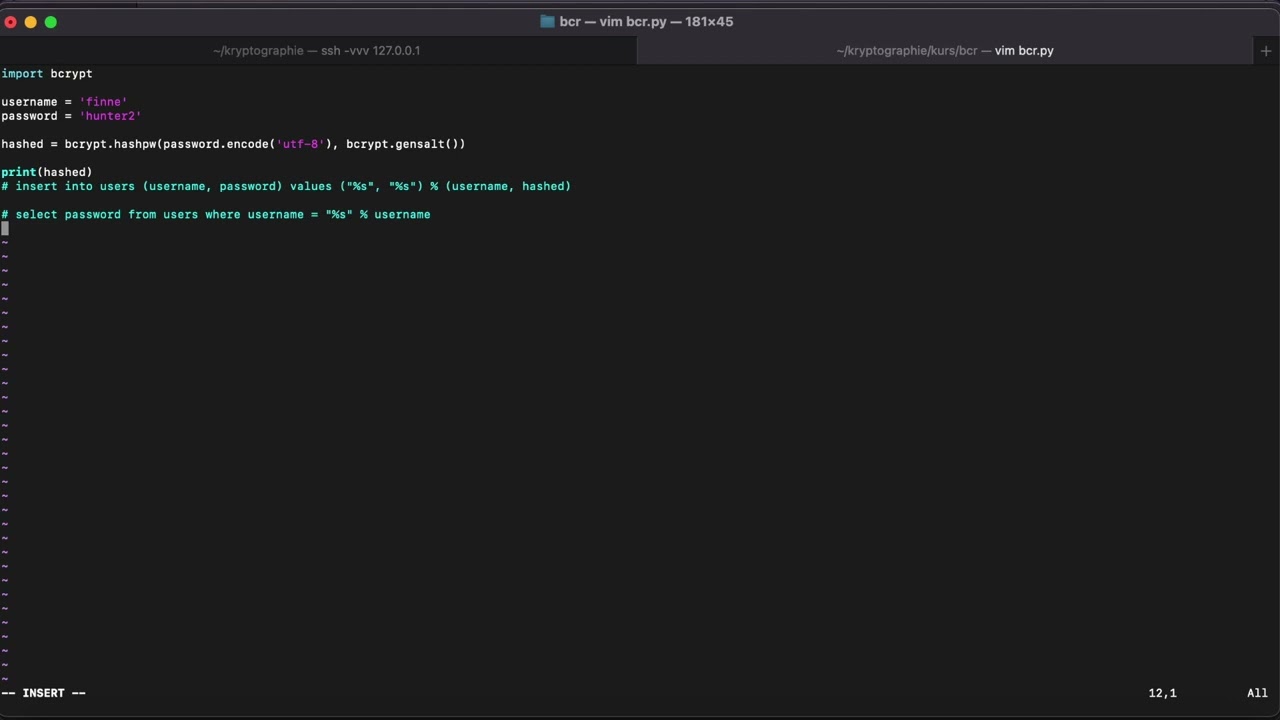 Bcrypt - Praktische Kryptographie