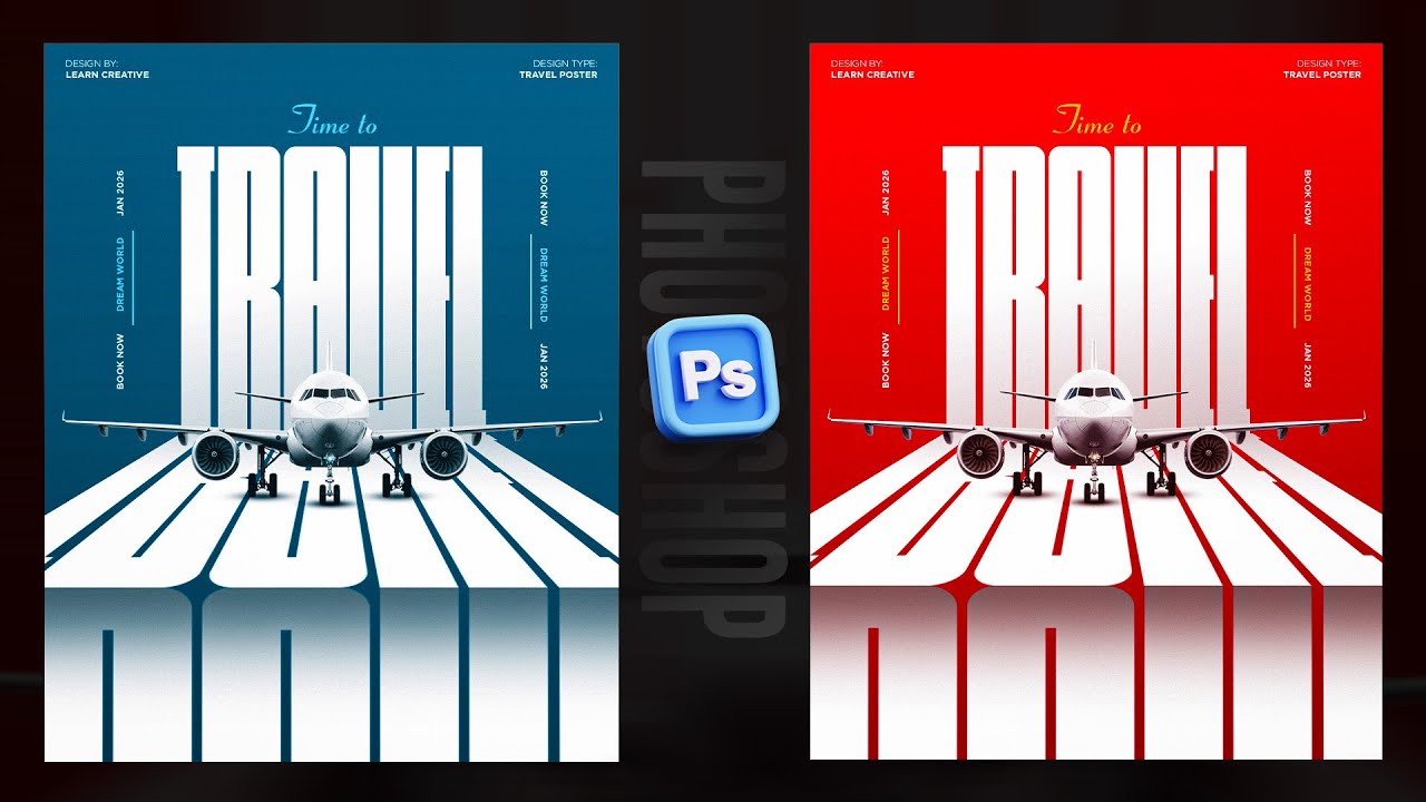 Create Modern Travel Posters in Photoshop 🖼️