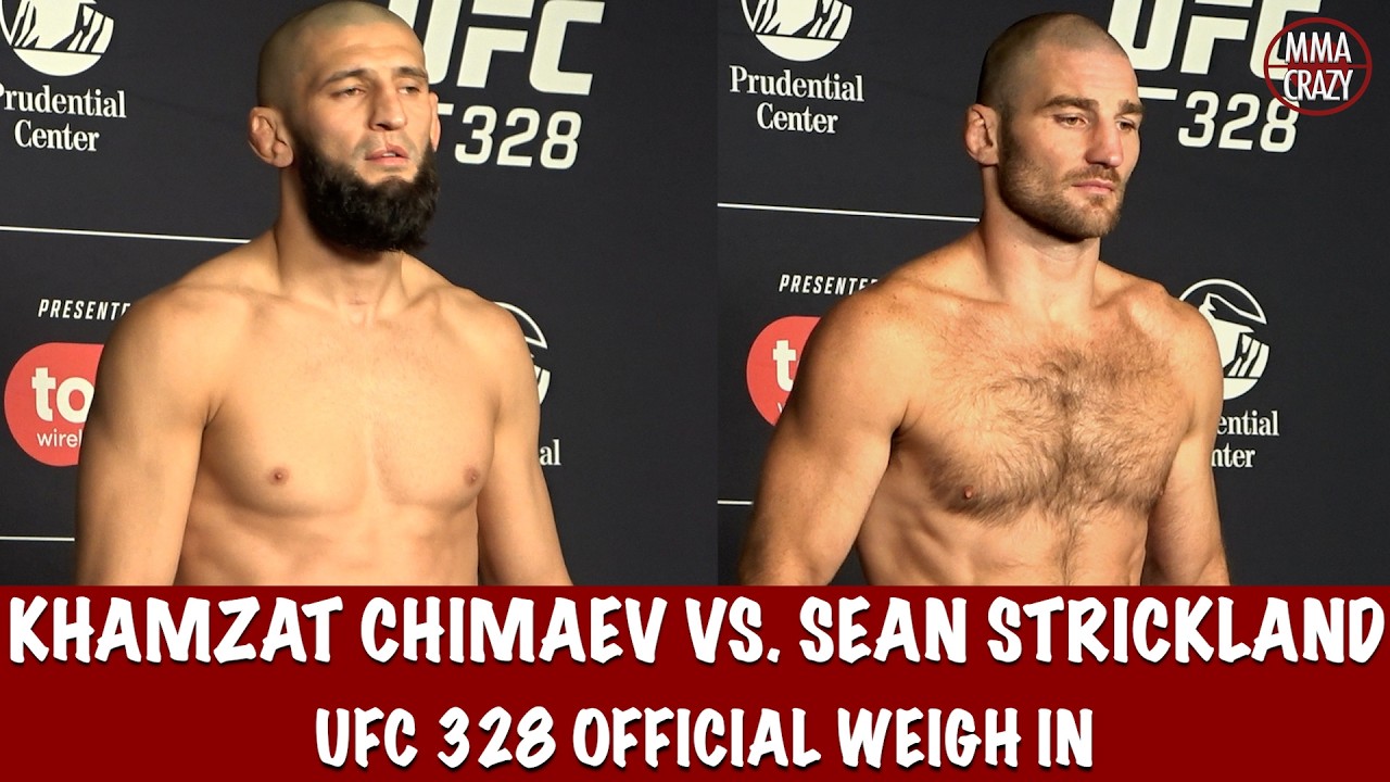 UFC 328 Official Weigh Ins: Khamzat Chimaev & Sean Strickland
