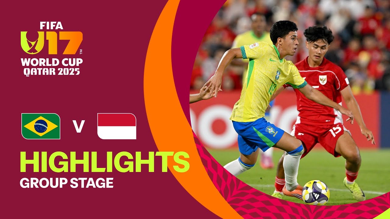 Brazil vs Indonesia U-17 World Cup Highlights | Qatar 2025 ⚽