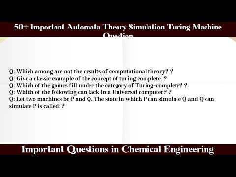 MCQ Questions Automata Theory Simulation Turing Machine with Answers