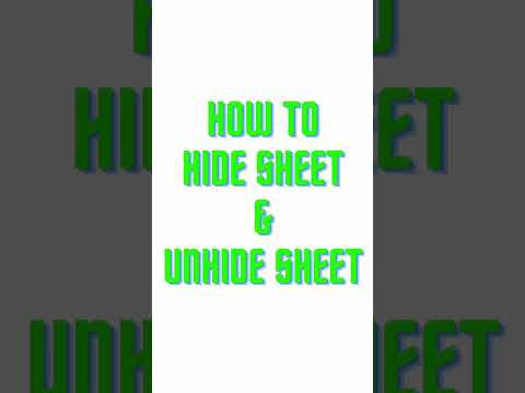 How to hide and unhide tabs in Google Sheets #shorts #hide #unhide #googlesheets