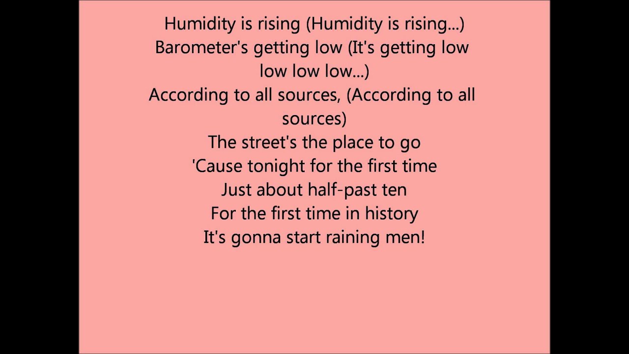 The Weather Girls - It's Raining Men Lyrics ☔