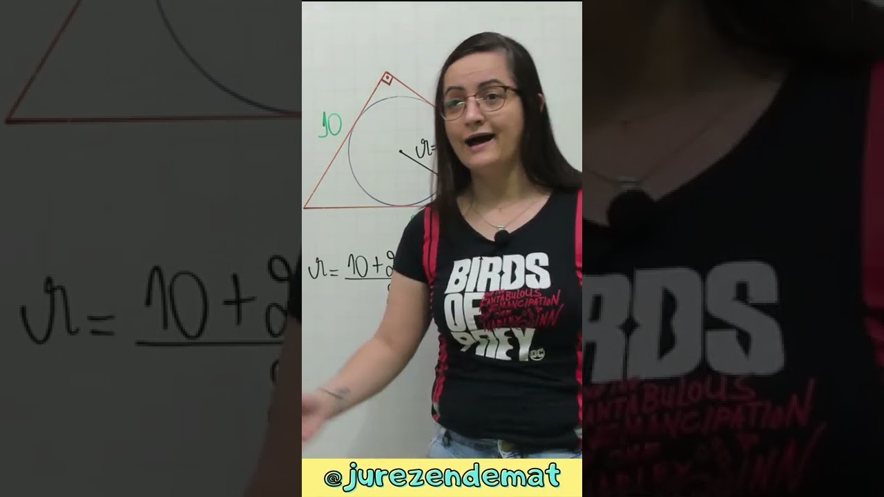 Descubra o Raio da Circunferência Inscrita no Triângulo Retângulo 🔍 #Shorts
