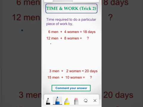 Time And Work Trick 2 || Quantitative Aptitude Trick #ytshorts #shorts #timeandwork