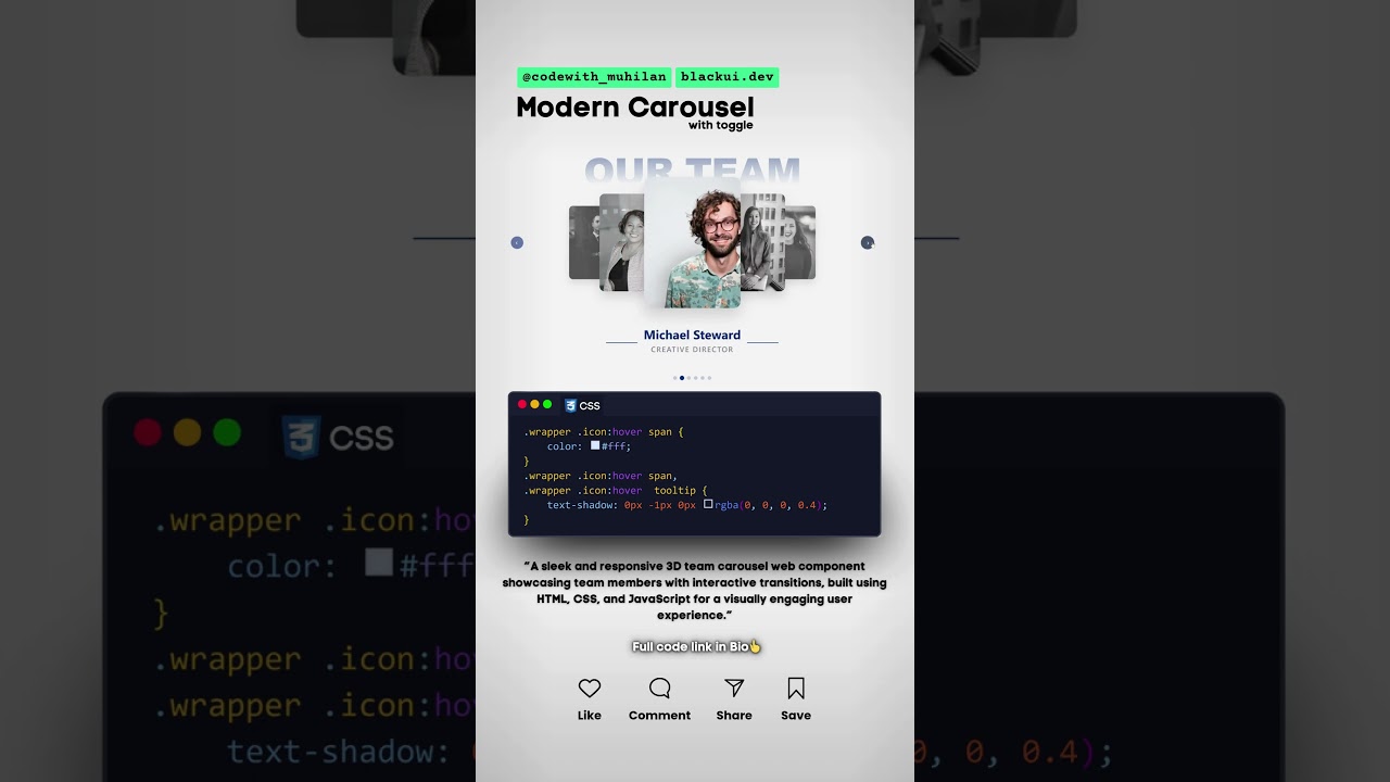 Modern Toggle Carousel with Source Code 🧠