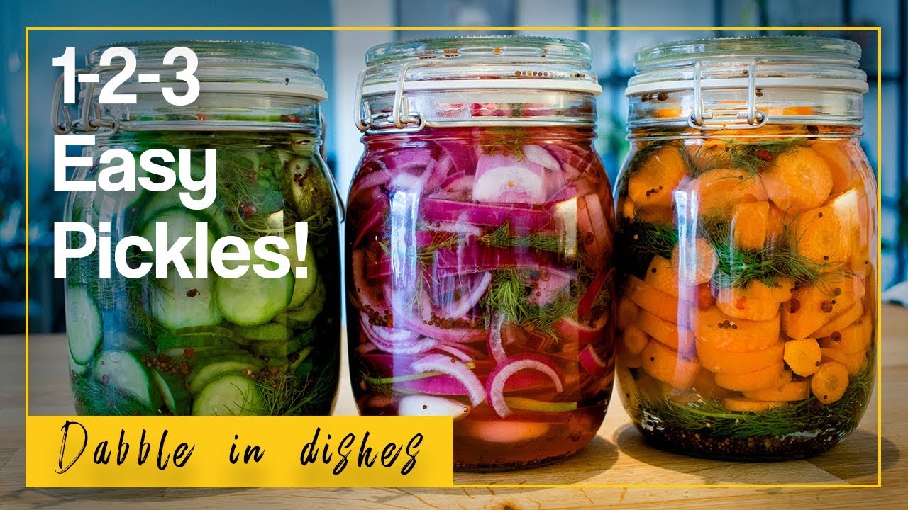 Simple 1-2-3 Cucumber, Carrot & Onion Pickles 🥒
