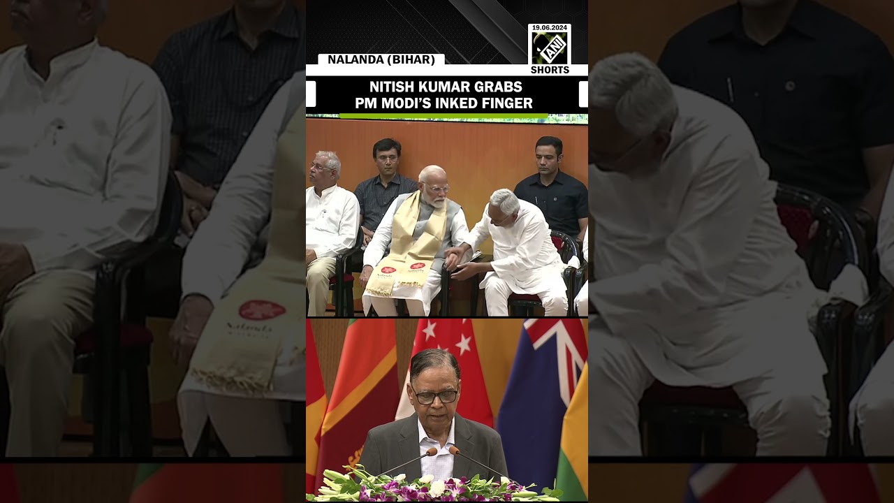Nitish Kumar grabs PM Modi’s inked finger