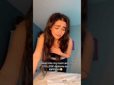 Someone RIPPED my college degree!! 😨 #college #omg #degree