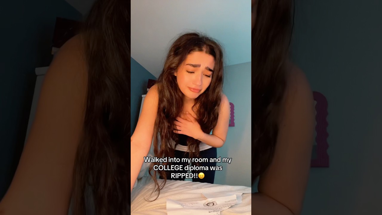 Someone RIPPED my college degree!! 😨 #college #omg #degree