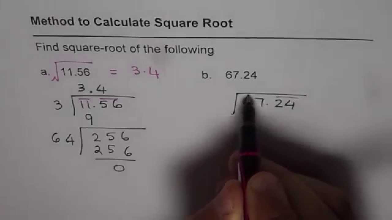 Calculating Square Roots of Decimal Numbers Using Euclid's Division Method