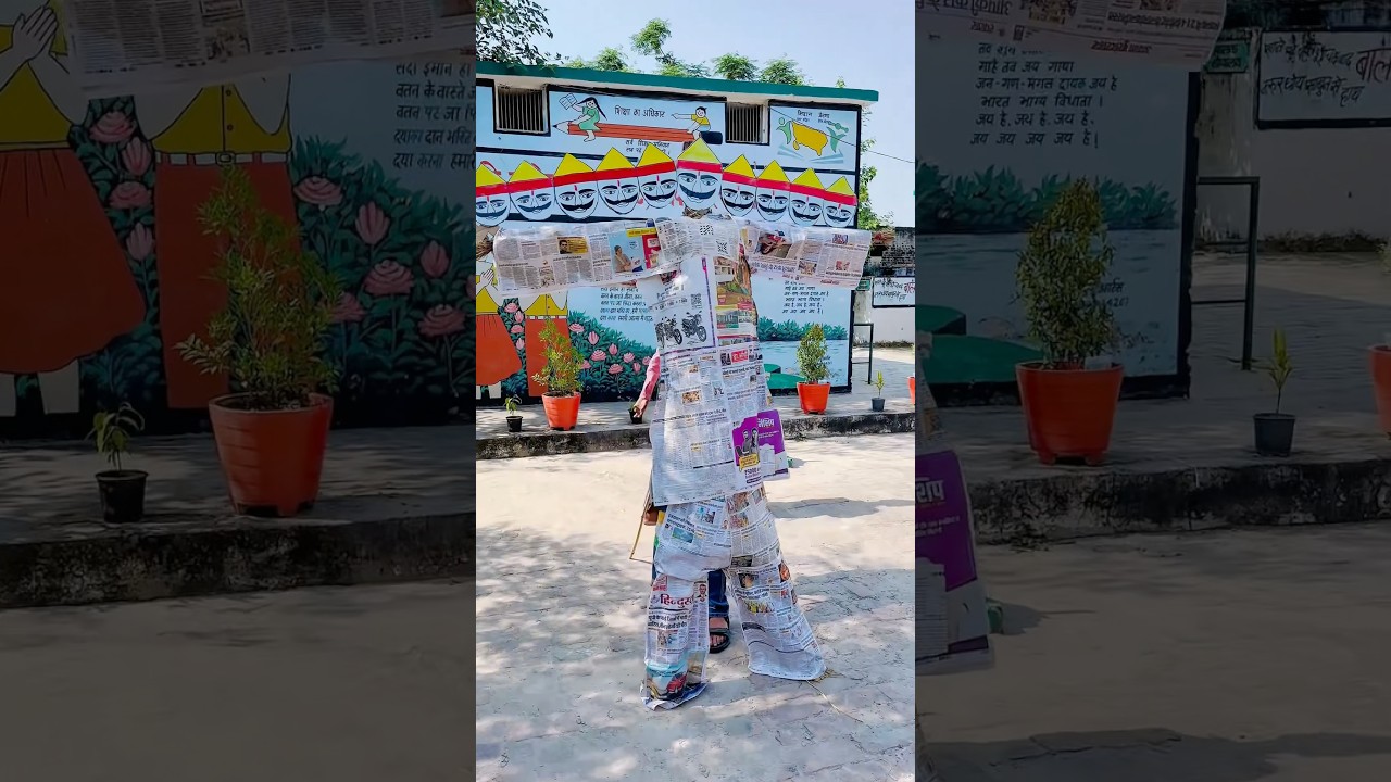 Ravan Making Activity I How to make Ravan I Dussehra Celebration I Ups Karira #shorts #ytshorts