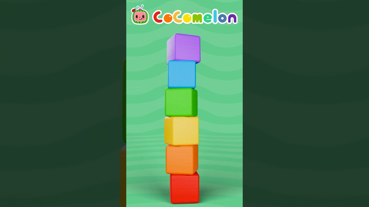 Build a Rainbow Tower with Baby JJ 🌈