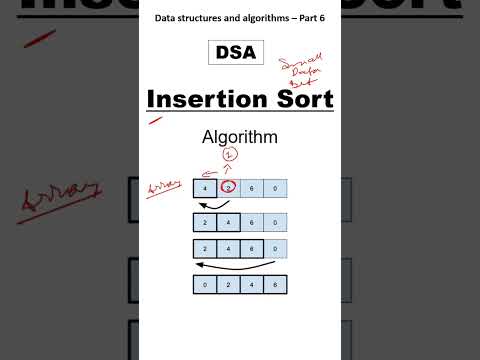 What is Insertion sort algorithm and it's work, DSA for BCA and beginner. #computerprogramming