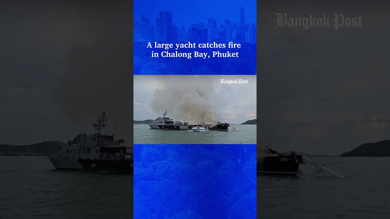 Marine Investigate Fire on Luxury Yacht in Chalong Bay 🚒